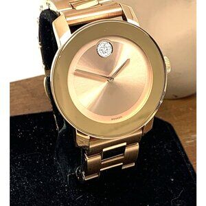 Movado Women's Watch 3600086 Bold Rose Gold Swiss Quartz Stainless Steel 36mm